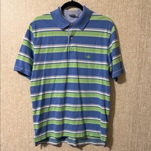 Brooks Brothers Blue and Green Striped Polo